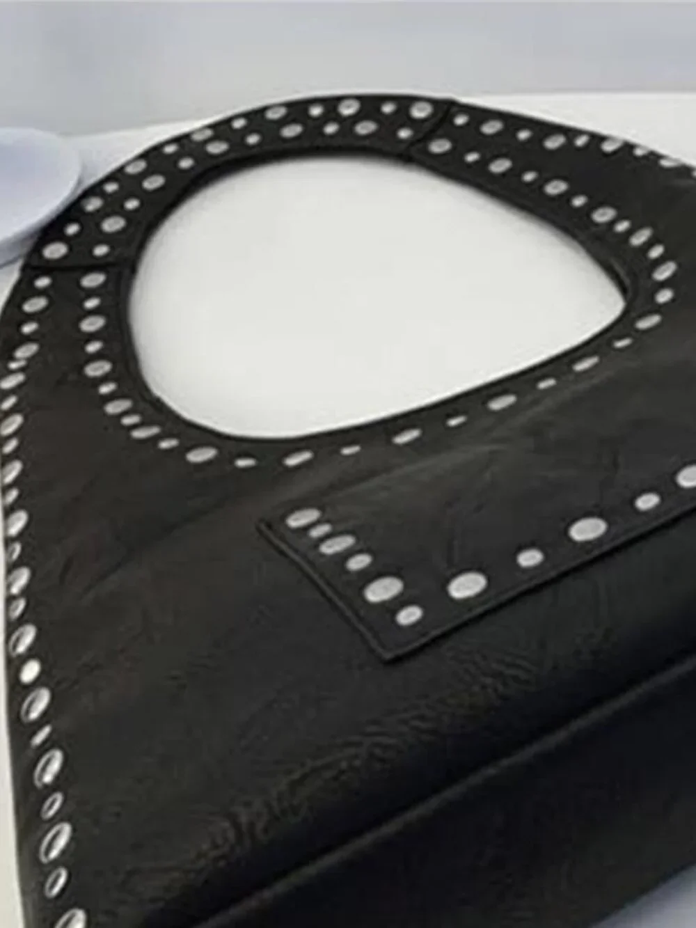 Studded Hobo Bag Vegan Leather Y2K Punk Vintage Shoulder Tote